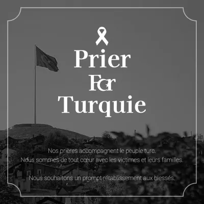 Hommages aux victimes du tremblement de terre en noir et en couleurs sombres