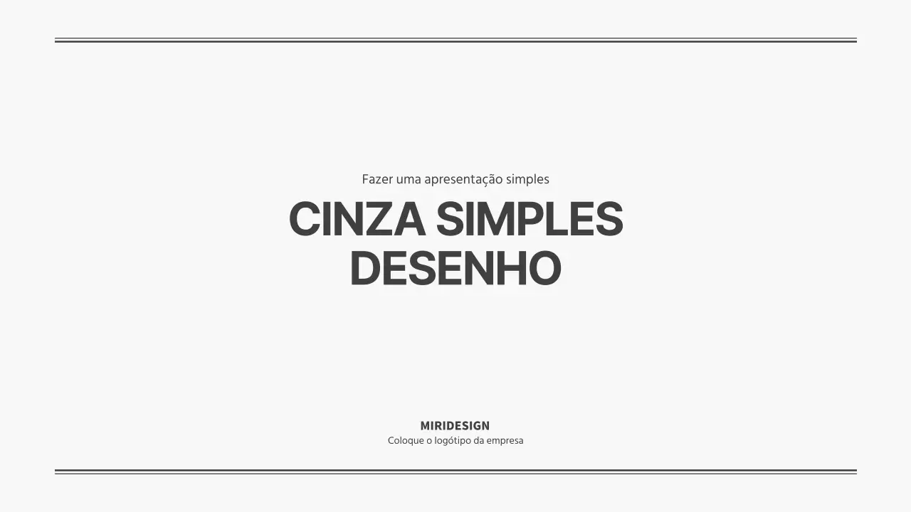 Modelo de apresentação simples em cinzento