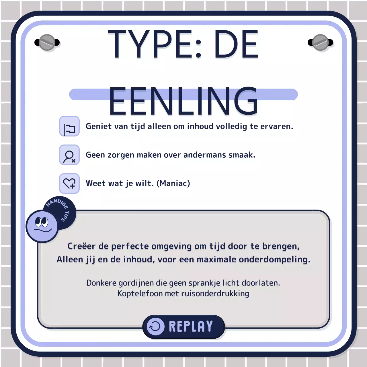 Eenvoudige tekstgestuurde quiztest in roze mauve navy