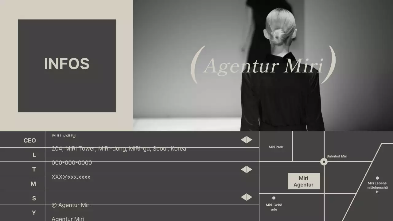 Modernes Anschreiben einer Modellierungsagentur in Grau