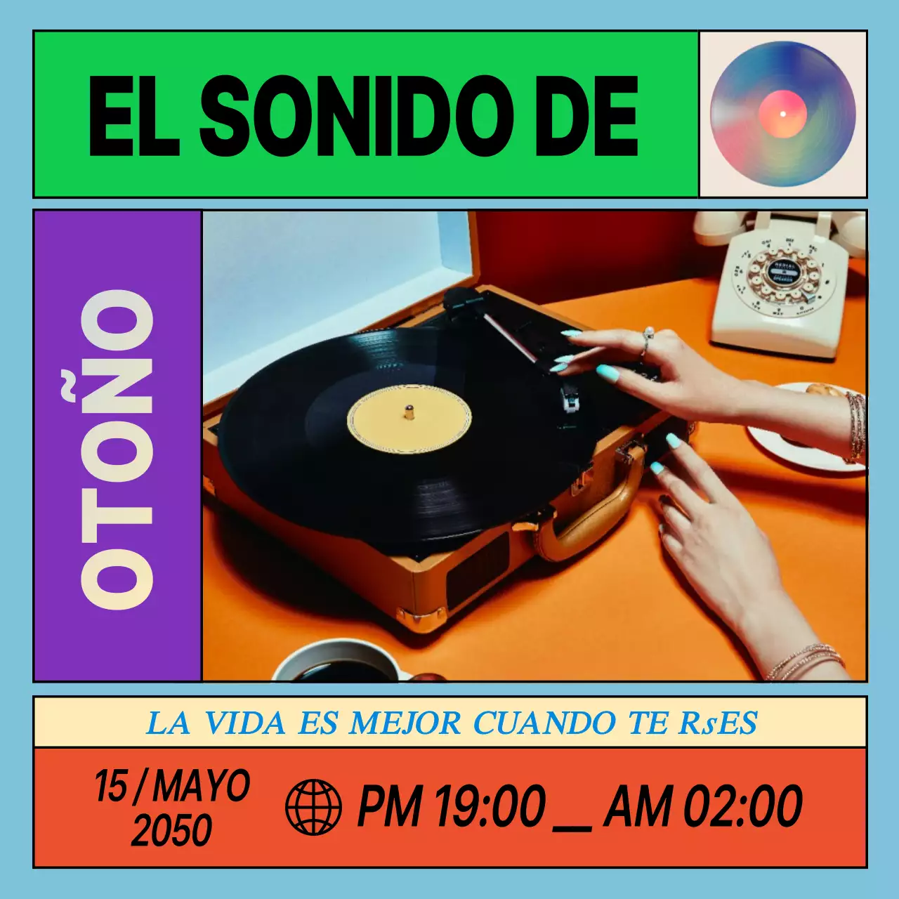 Un festival de púrpura y naranja