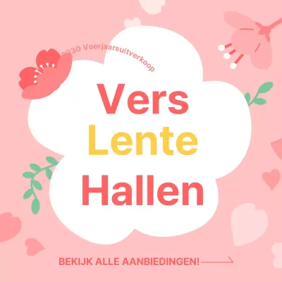 Lente advertentie met roze kersenbloesem illustratie concept