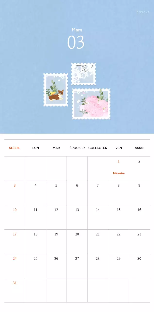 Illustrations de timbres avec un concept chaleureux