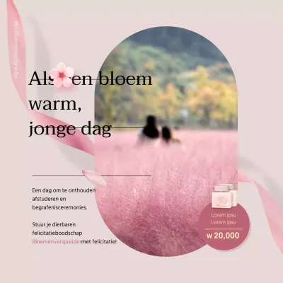 Roze afstudeercadeau bloemen Instagram feed