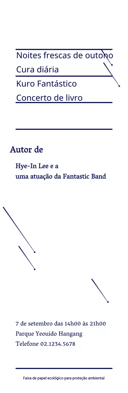 Livro de estilo de ilustração de estrela simples azul-marinho Anúncio de informação de concerto