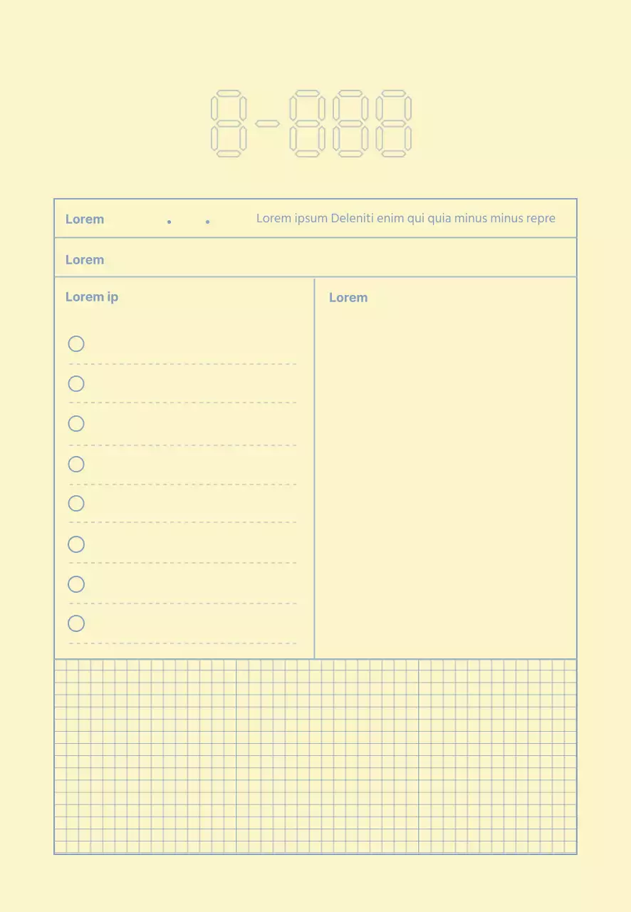 Gelbe blaue Linien Einfacher Planer