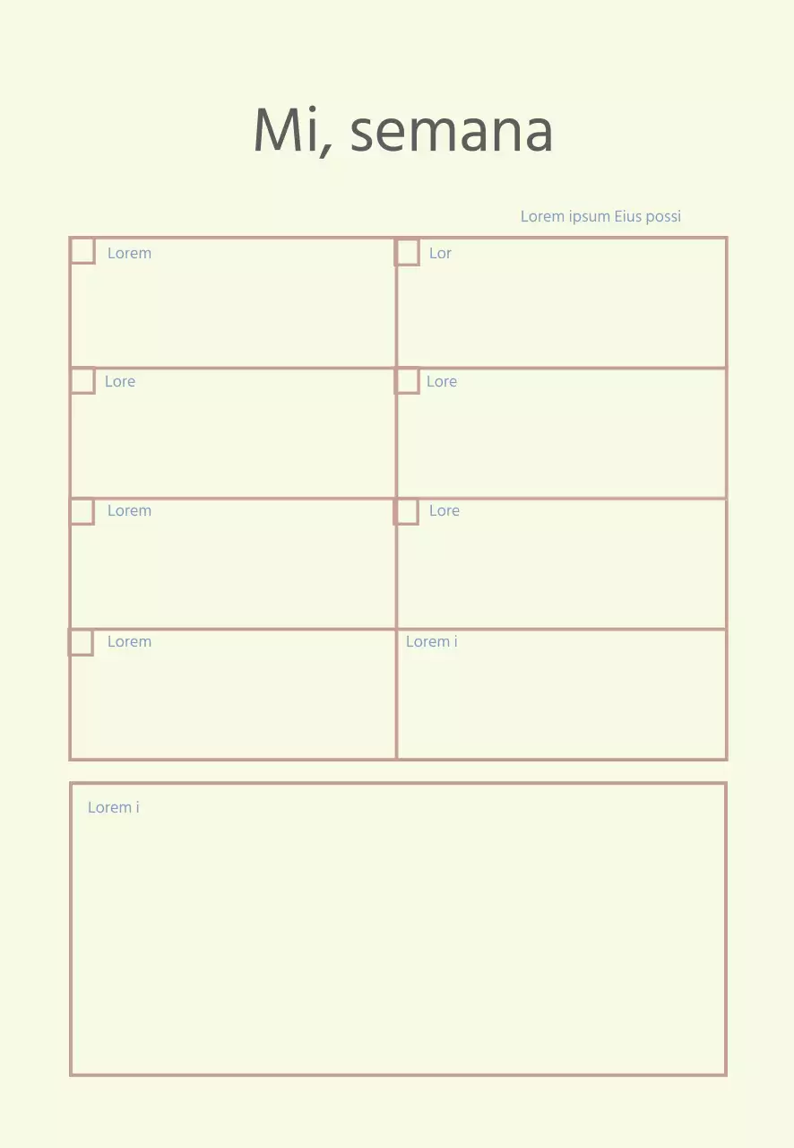 Agenda sencilla de líneas beige