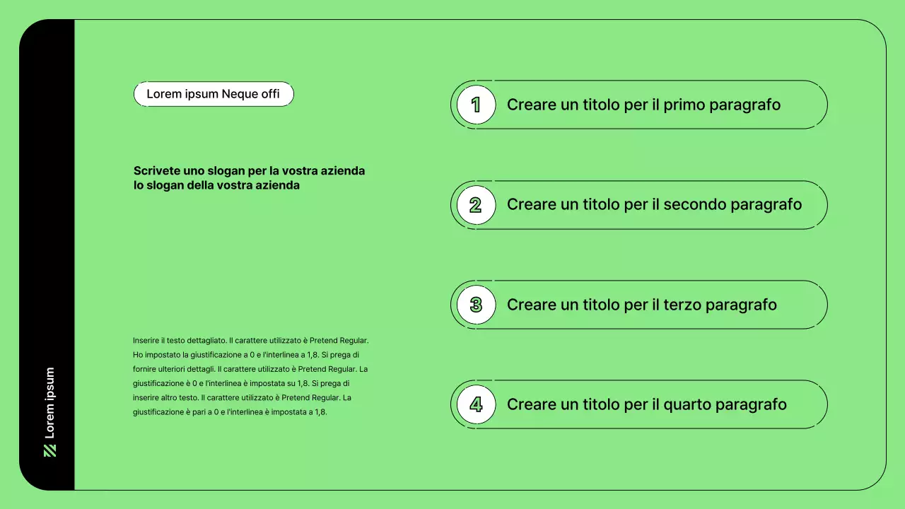 Illustrazione aziendale con linee semplici in verde