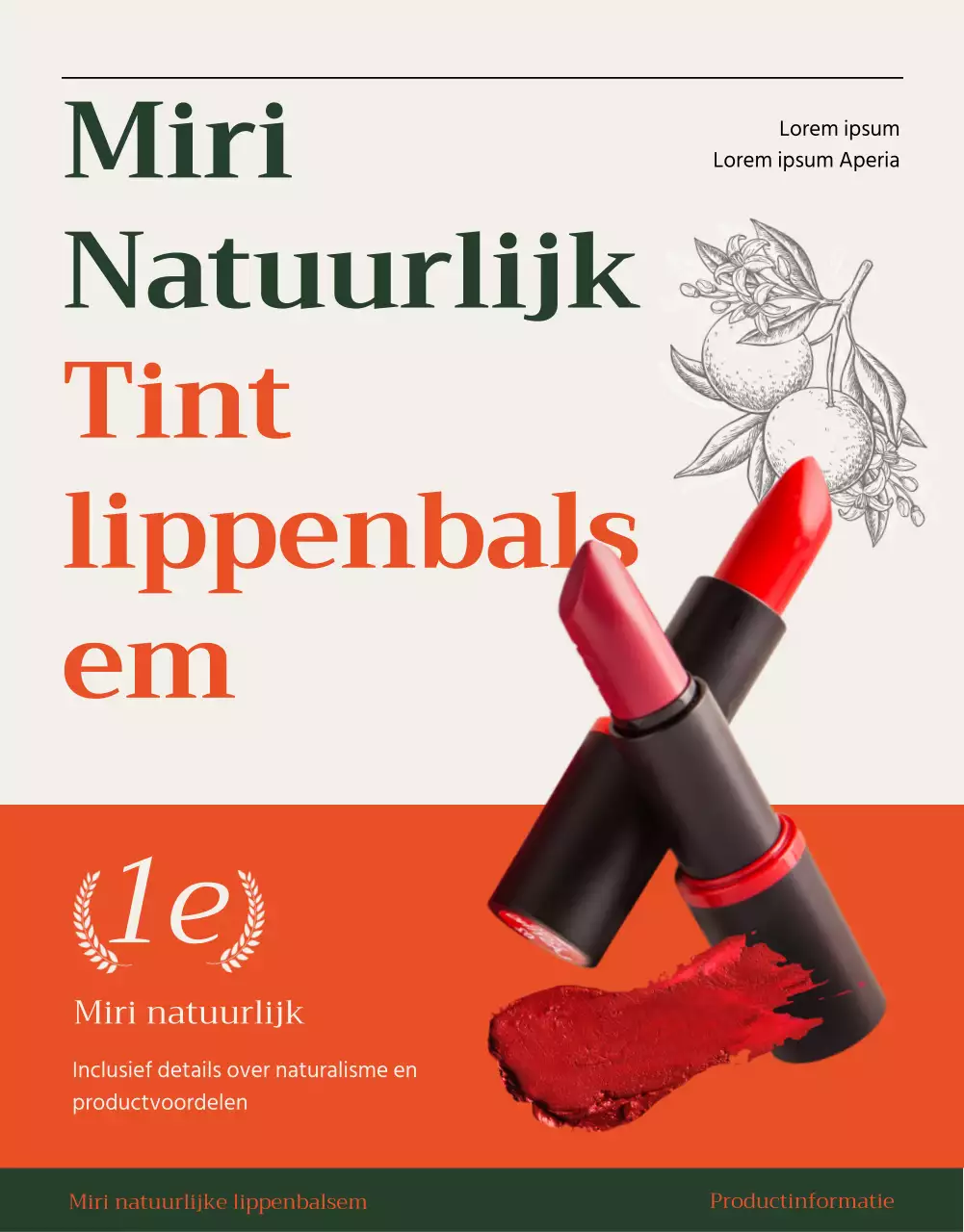 Een moderne beige lippenstift promoten