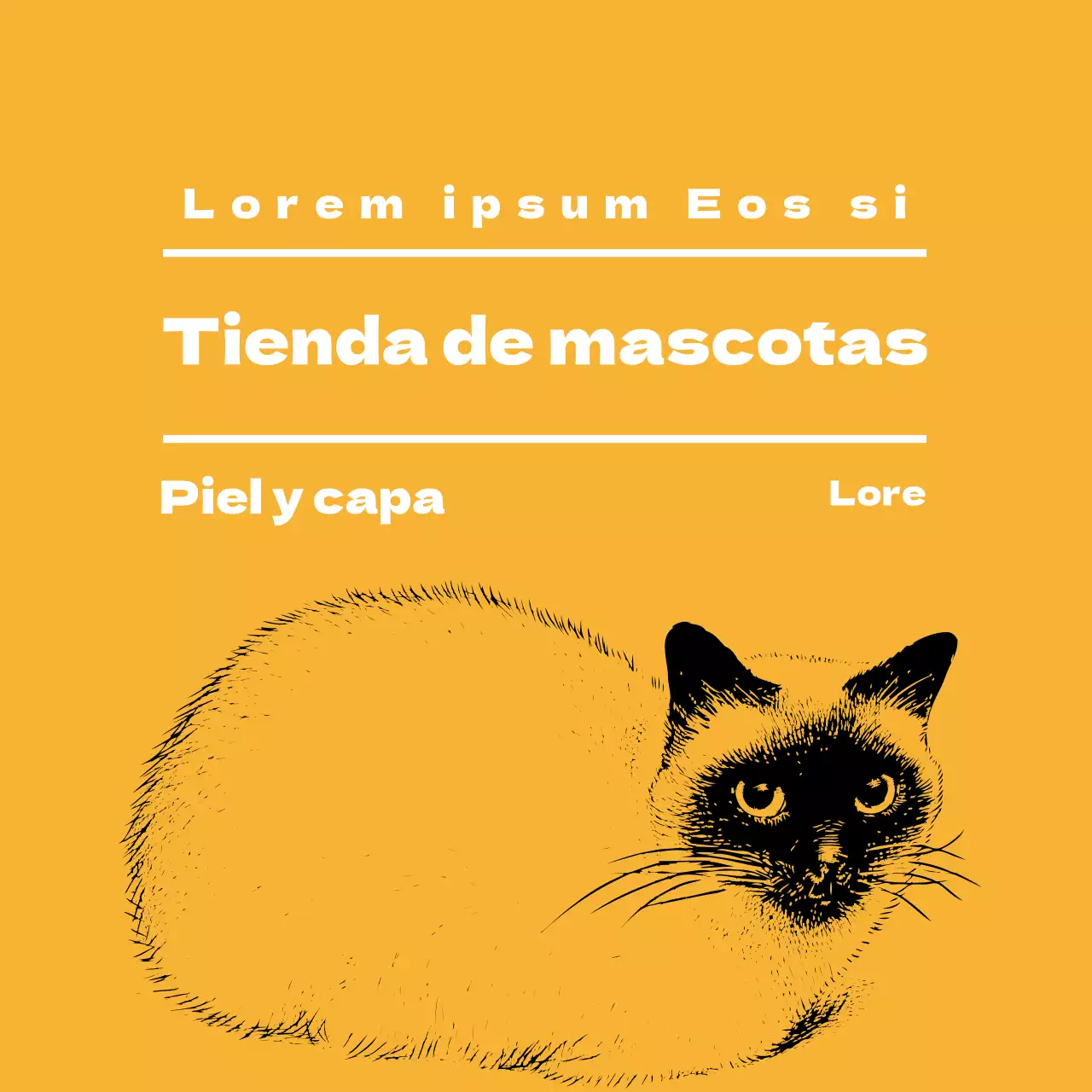 Etiquetas amarillas ilustradas para tiendas de animales