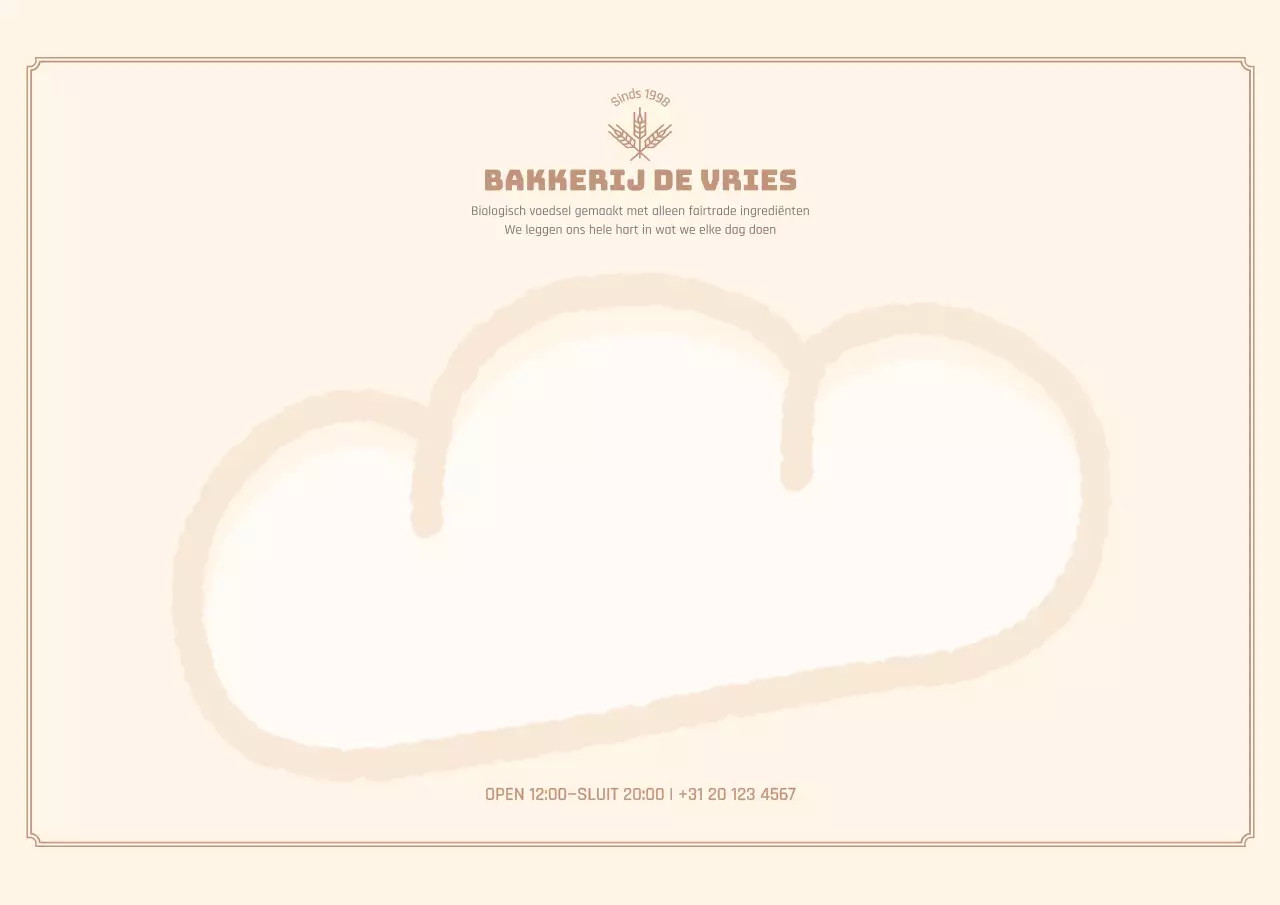 Leuke geïllustreerde themakaart in lichtbruin