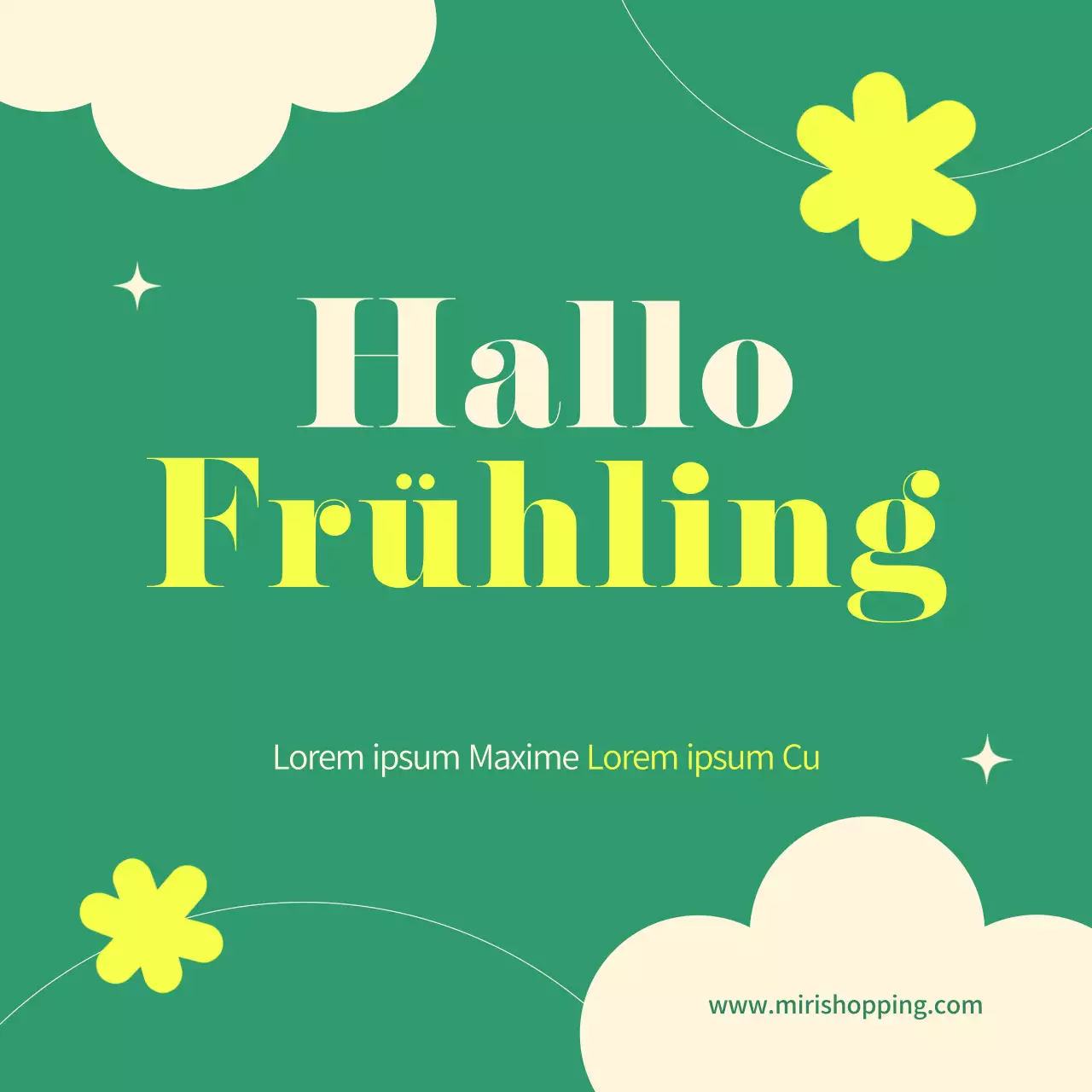 Ein grünes und frisches Frühlings-Event im Einkaufszentrum