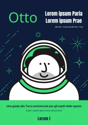 Tema illustrativo blu navy-verde Contenuti semplici e spaziali