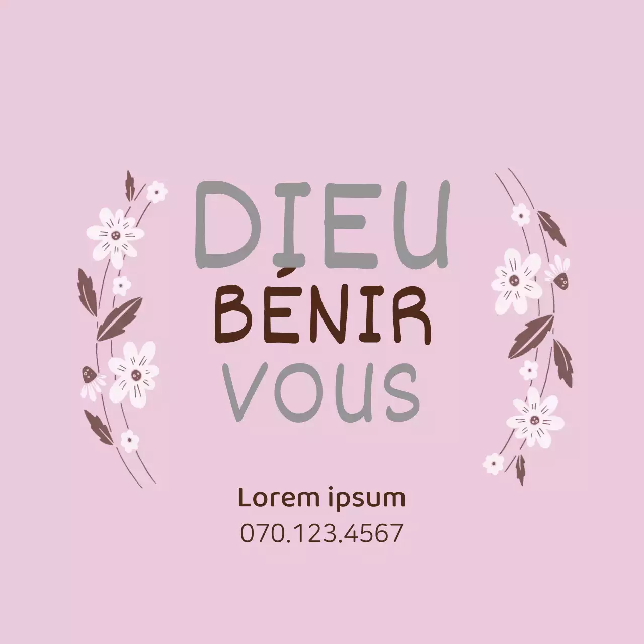 Calligraphie Mauve Papeterie Église