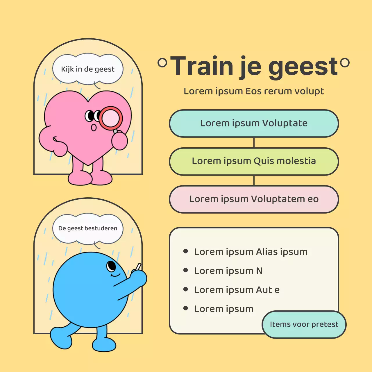 Schattig geel en groen psychologisch adviescentrum