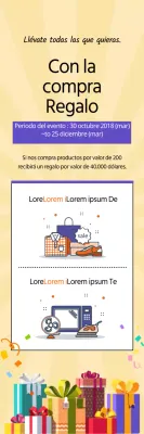 Cheque regalo para la compra de productos