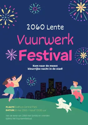 Marineblauwe illustratie illustratie thema kleurrijke promotie