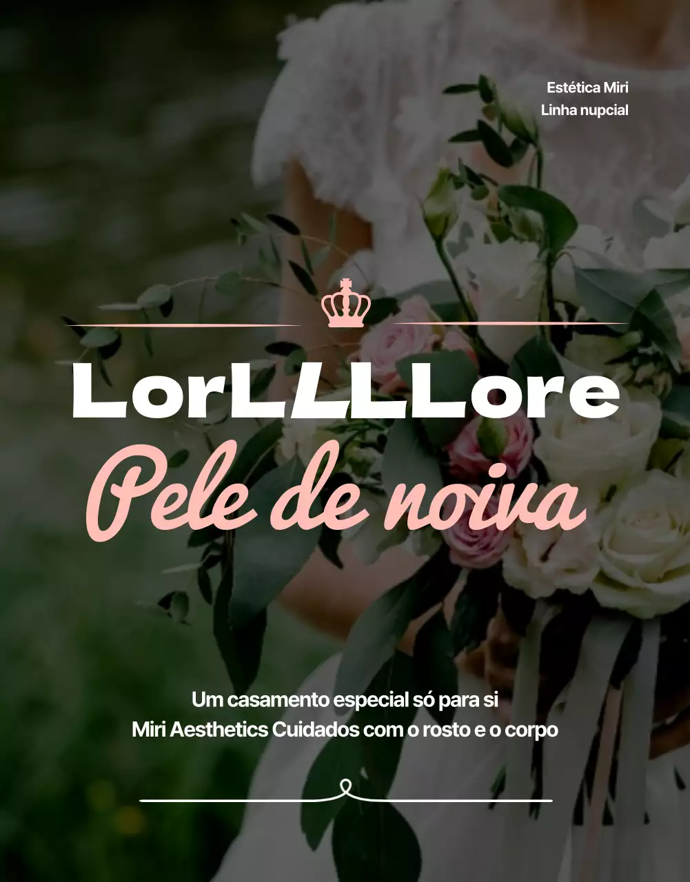 Evento luxuoso de cuidados de pele para casamentos em pêssego rosa (página de pormenor)