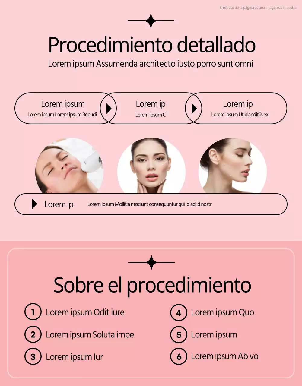 Promueva los tratamientos dermatológicos con láser en rosa y negro