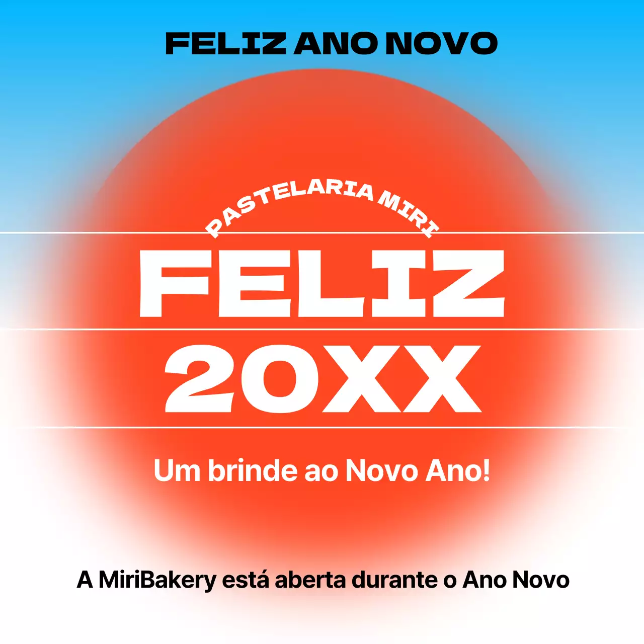 Saudações de Ano Novo em vermelho