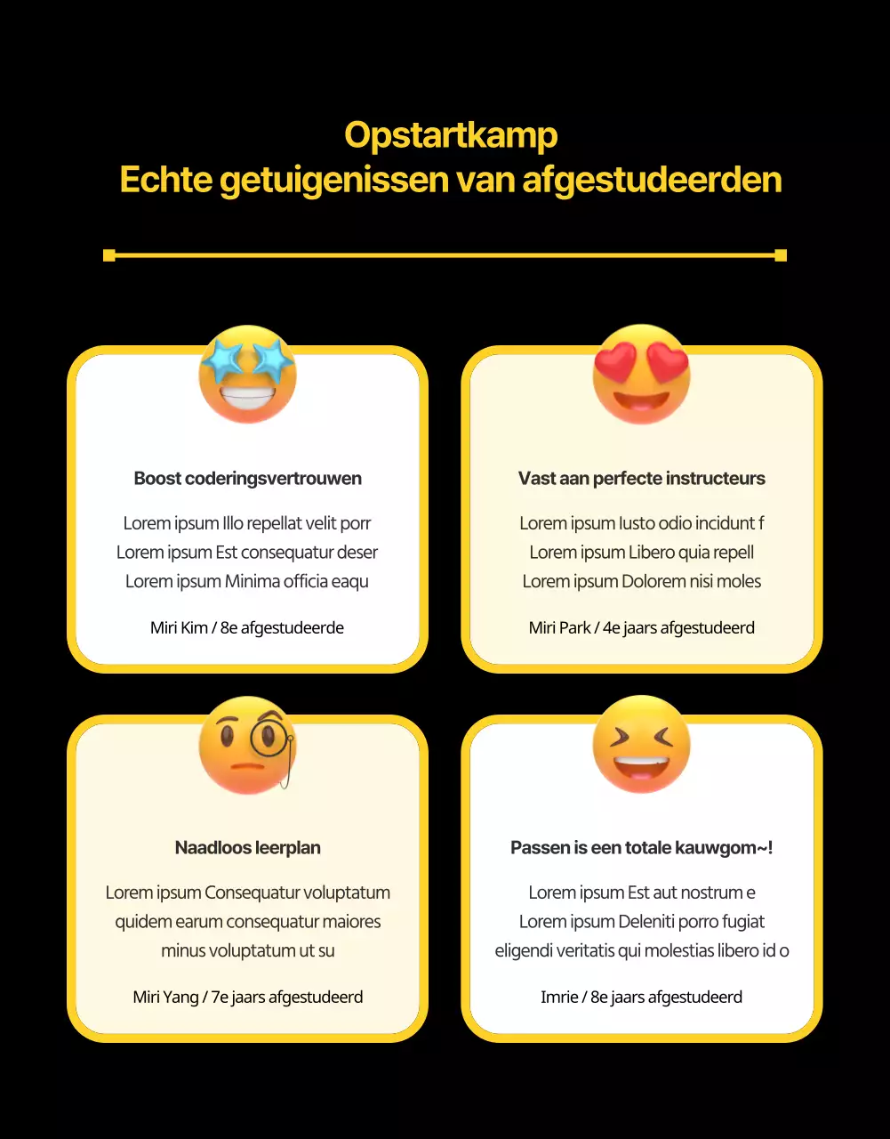 Schattig en leuk coderingsonderwijs in zwart en geel (meer)