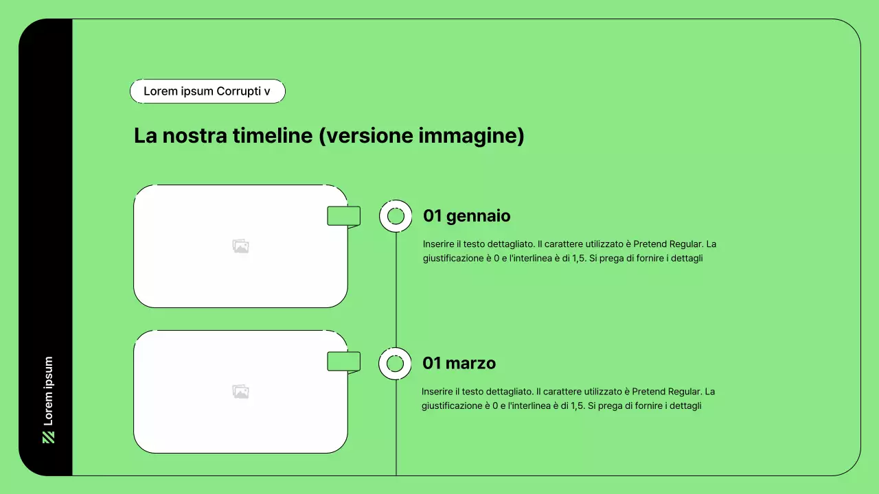 Illustrazione aziendale con linee semplici in verde