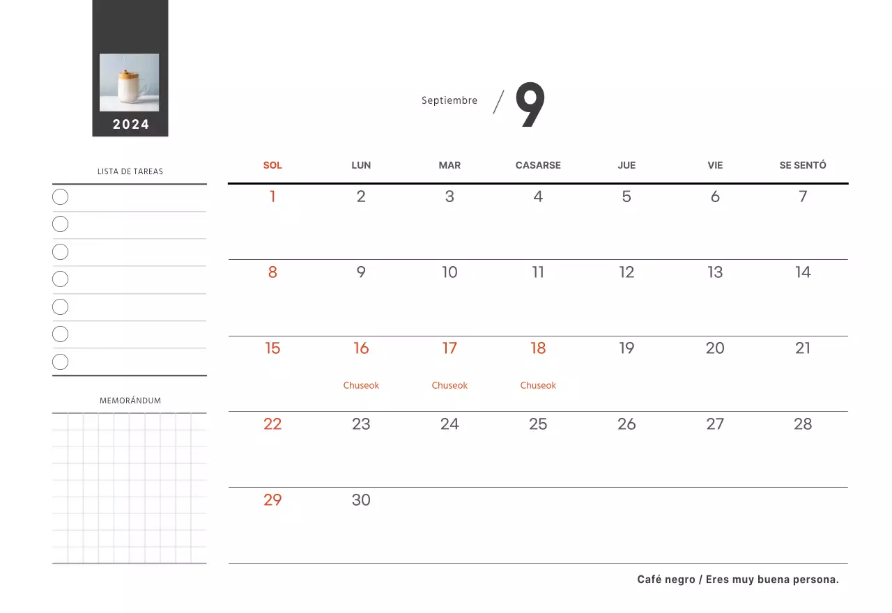 Un café sentimental blanco y marrón