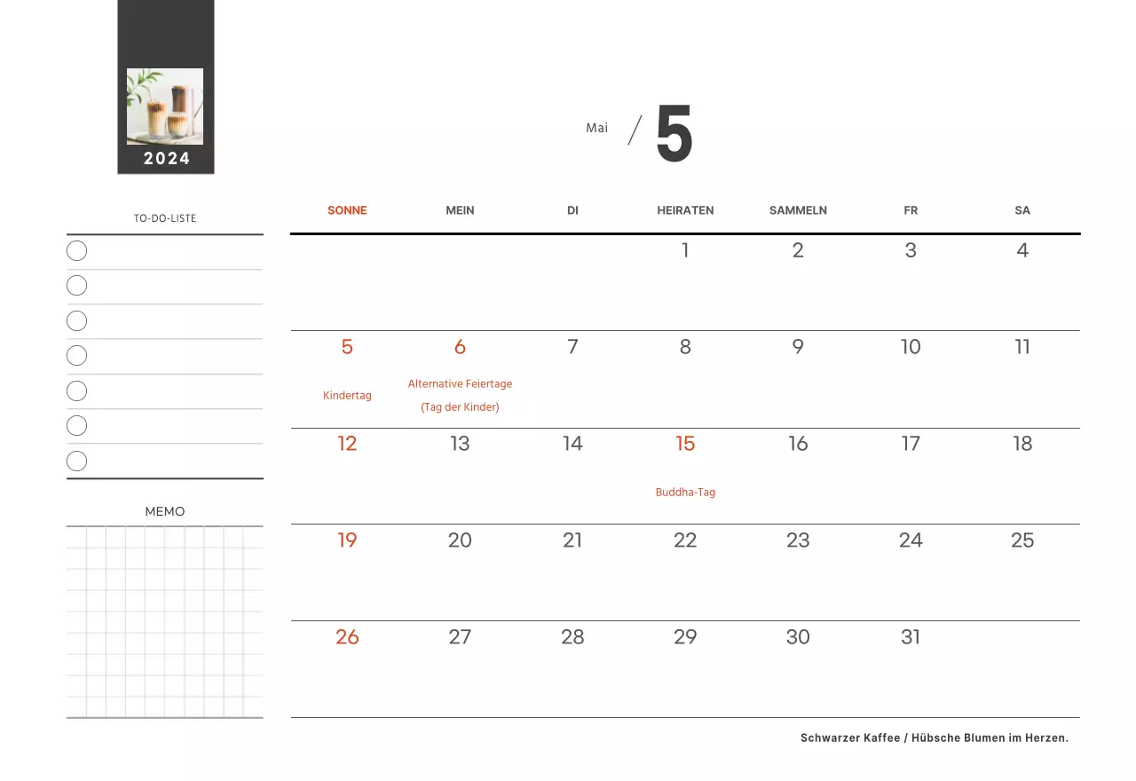 Ein sentimentales Café in Weiß und Braun