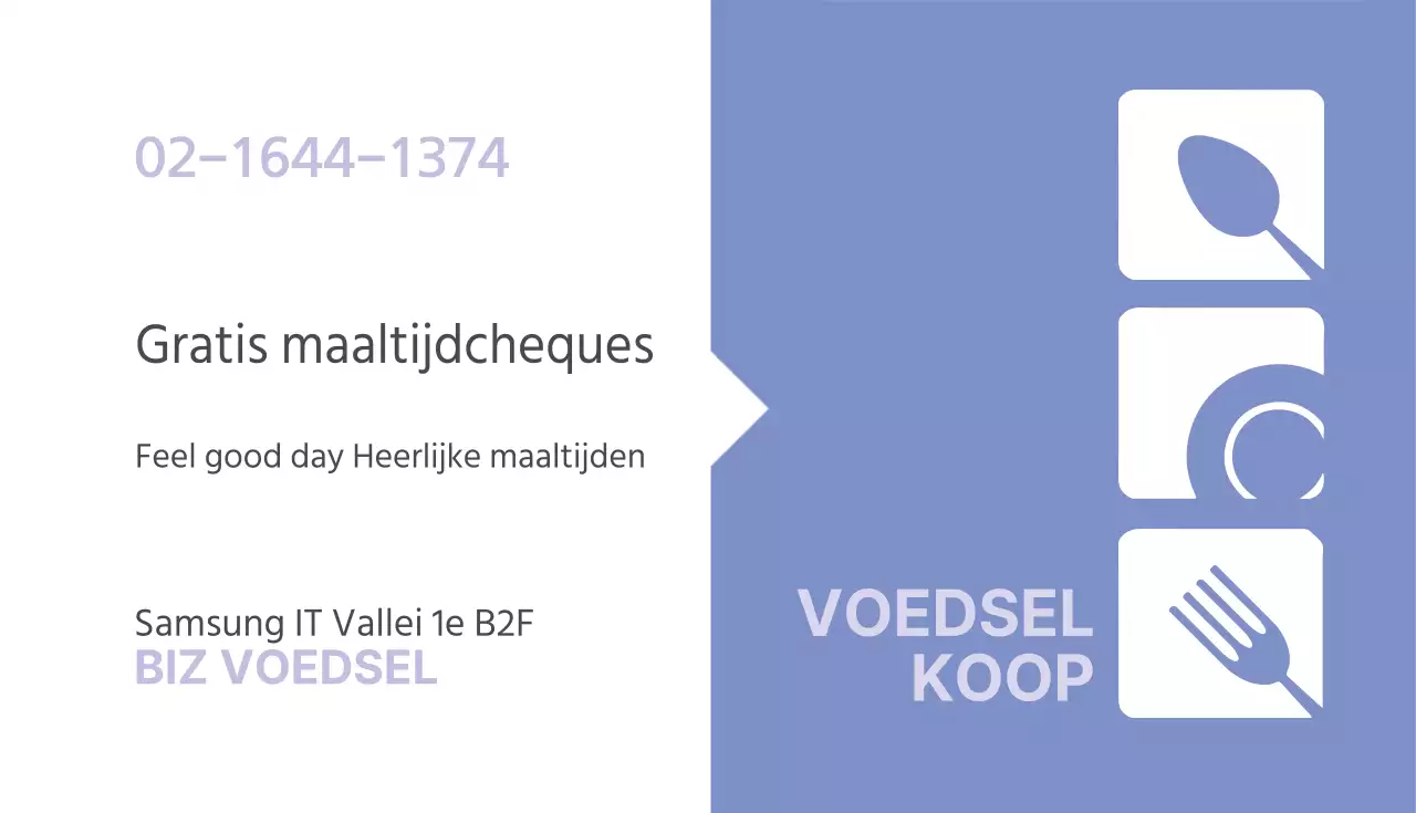 Gratis maaltijdcheques