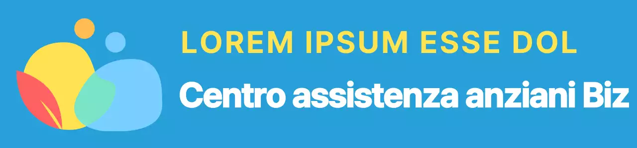 Simbolo umano rotondo e semplice in stile logo con combinazioni di colori e blu per il personale del centro di assistenza.