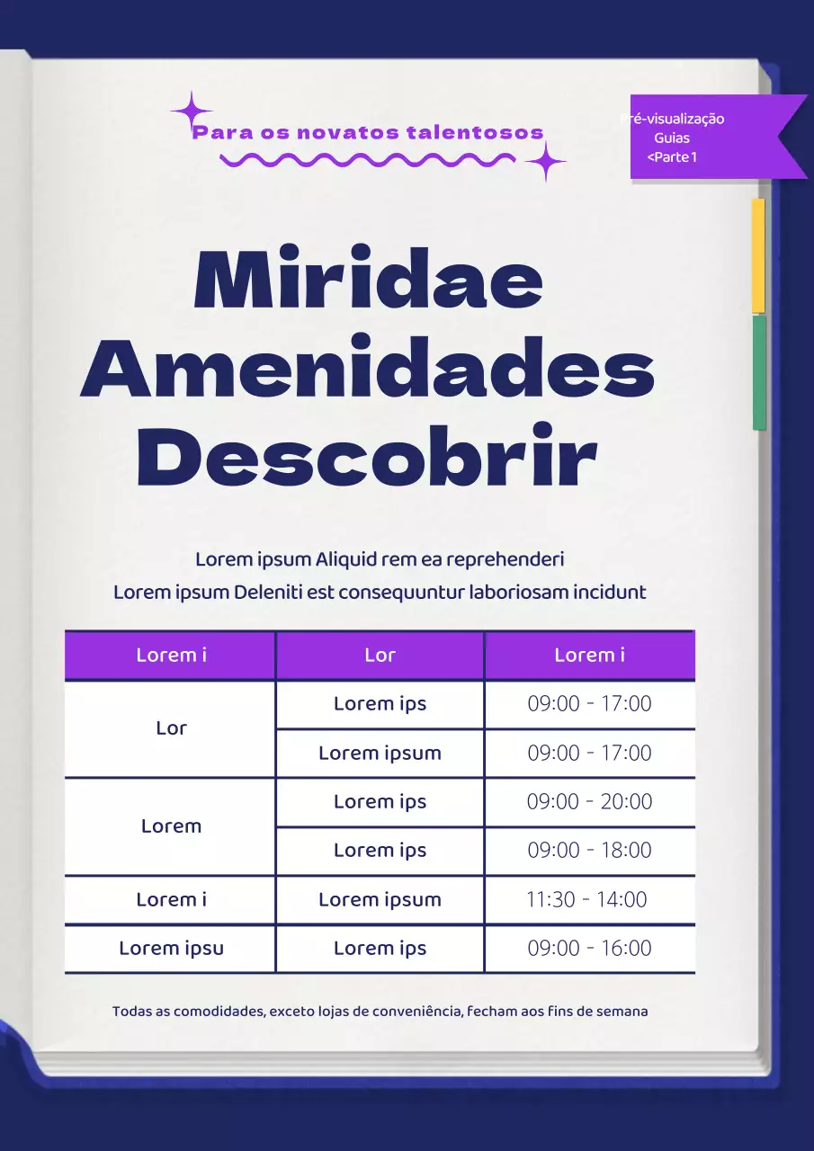Anúncios simples em roxo e azul-marinho nas instalações do campus