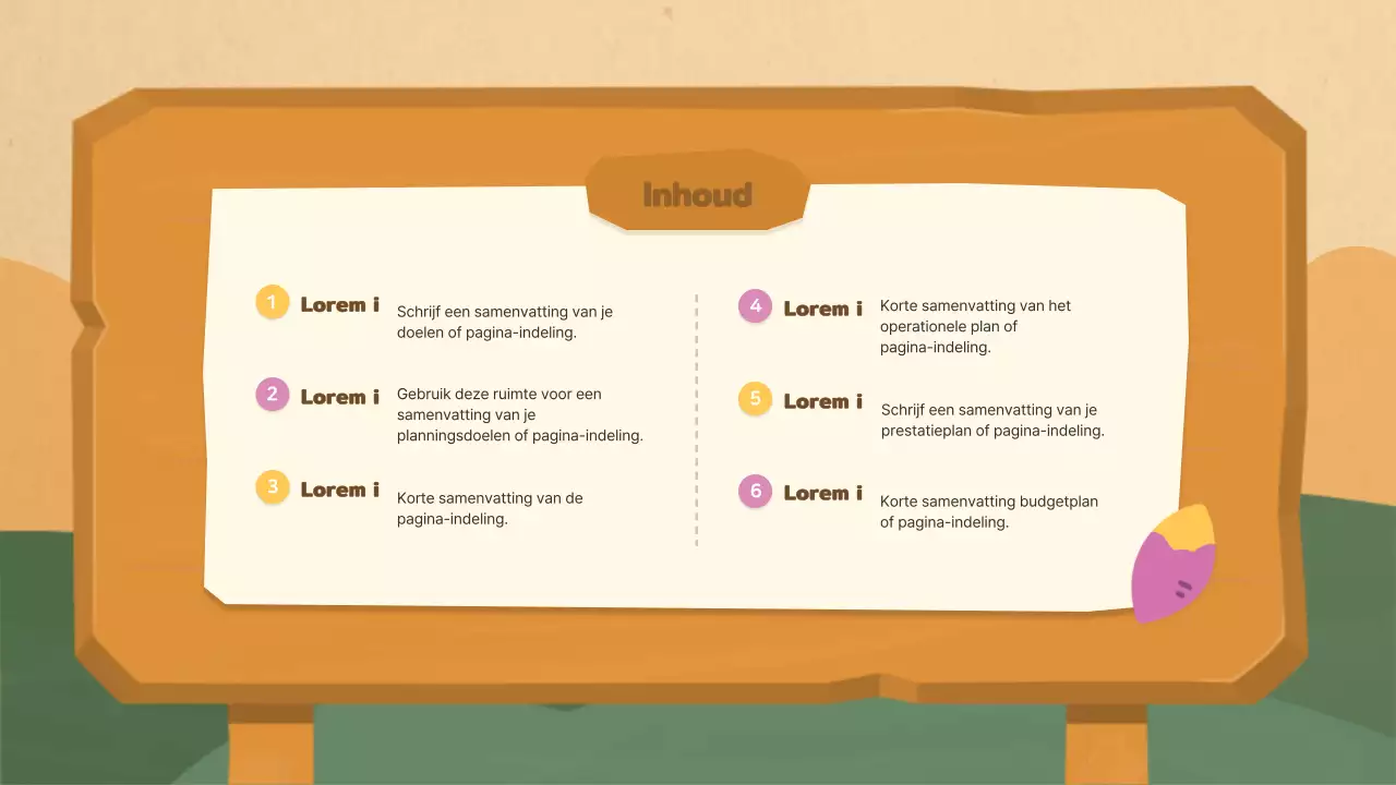 Een bruin met roze gemeentelijke festivalplanner