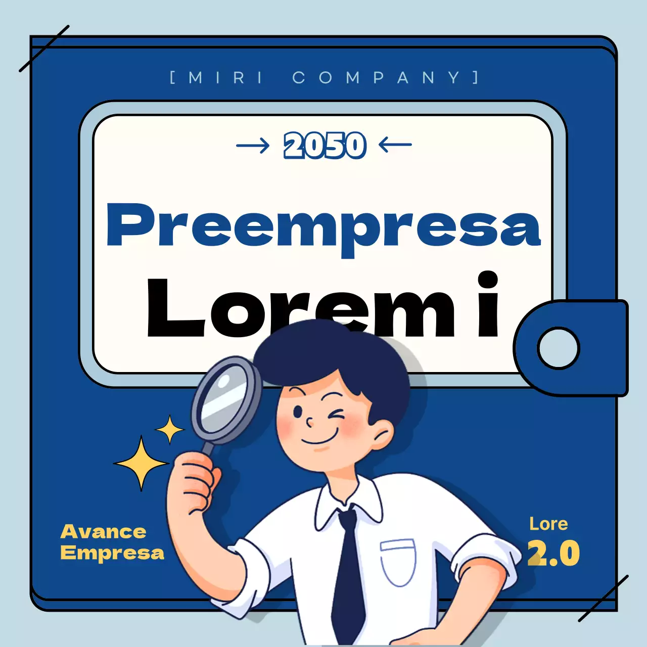 Guía de prestaciones de la empresa en cuaderno azul claro y azul marino