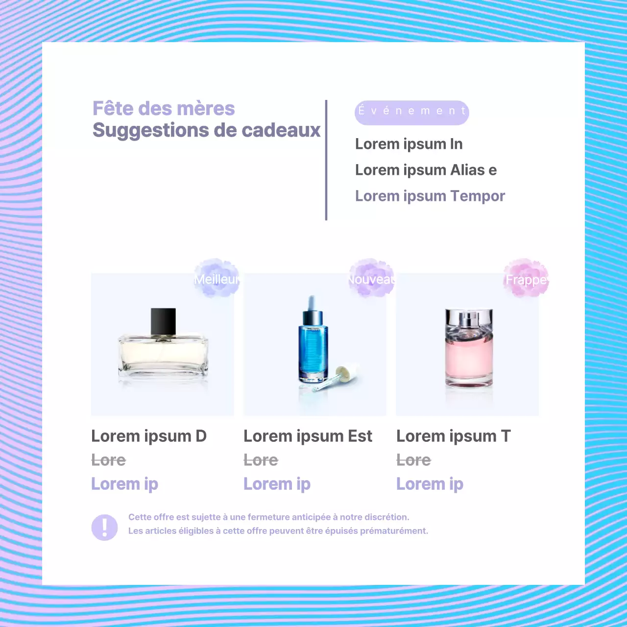 Cadeaux pour la fête des mères