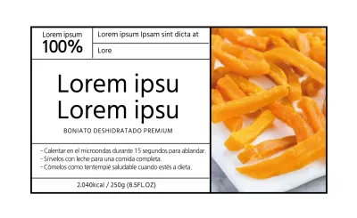 foto blanca simple food etiqueta de mermelada de batata