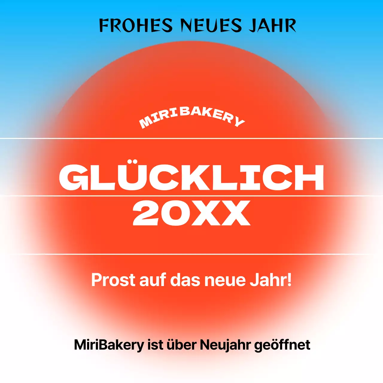 Neujahrsgrüße in Rot