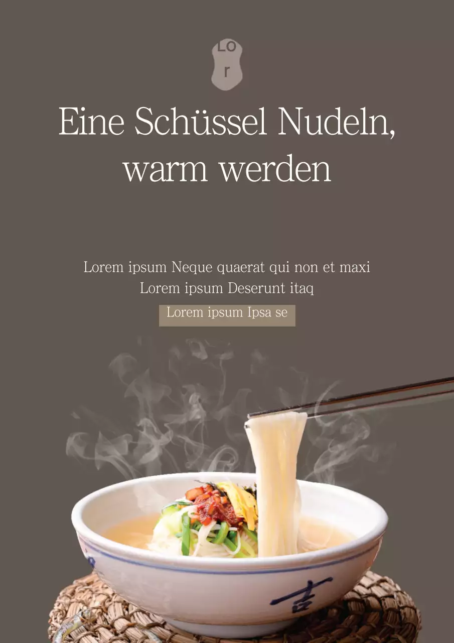 Werbung für die Speisekarte Ihres Udon-Restaurants