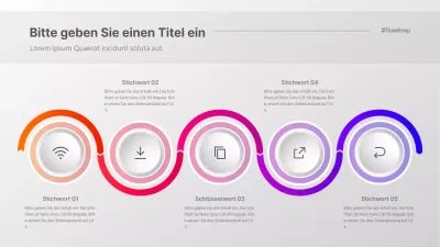 Wegweiser zu einem sauberen, dreidimensionalen Konzept von Farbverläufen