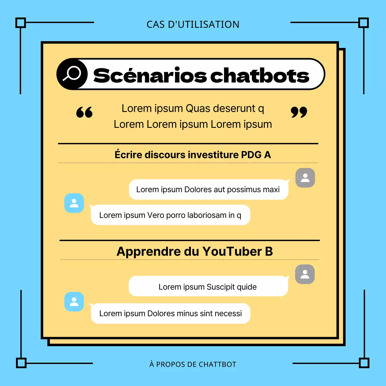 Discussions sur le chatbot bleu AI