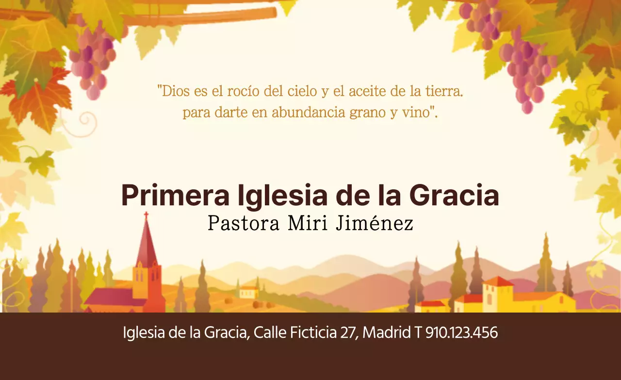 Marrón naranja otoño hojas ilustración iglesia