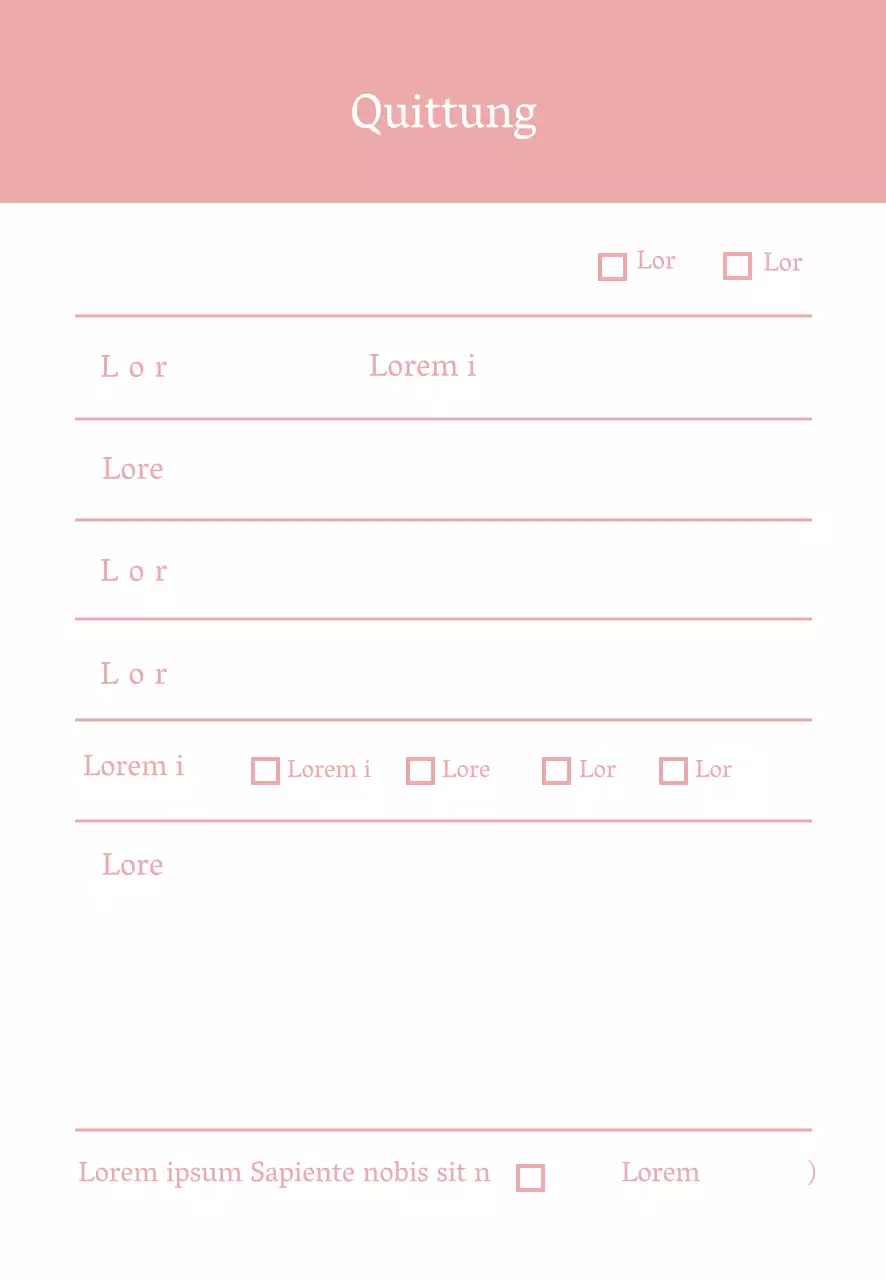 Pinke einfache Krankenhaus-Empfangskarte