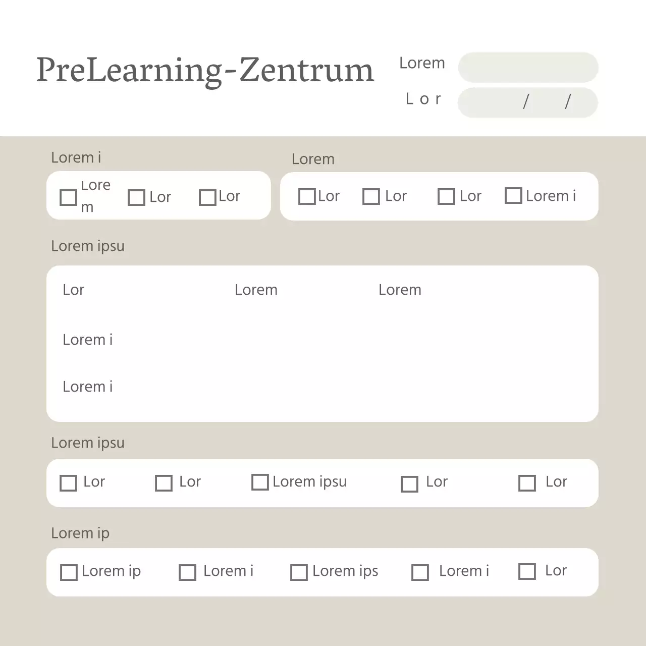 Beige Formen Einfaches Konsultationspapier