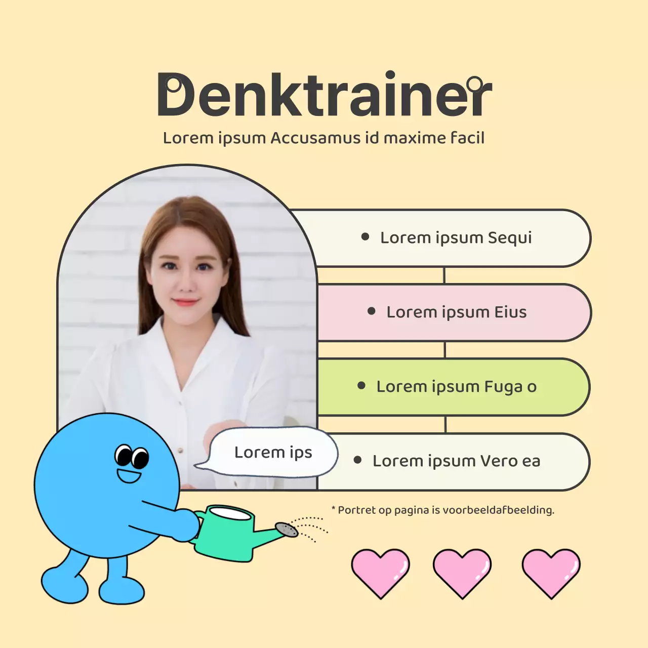 Schattig geel en groen psychologisch adviescentrum