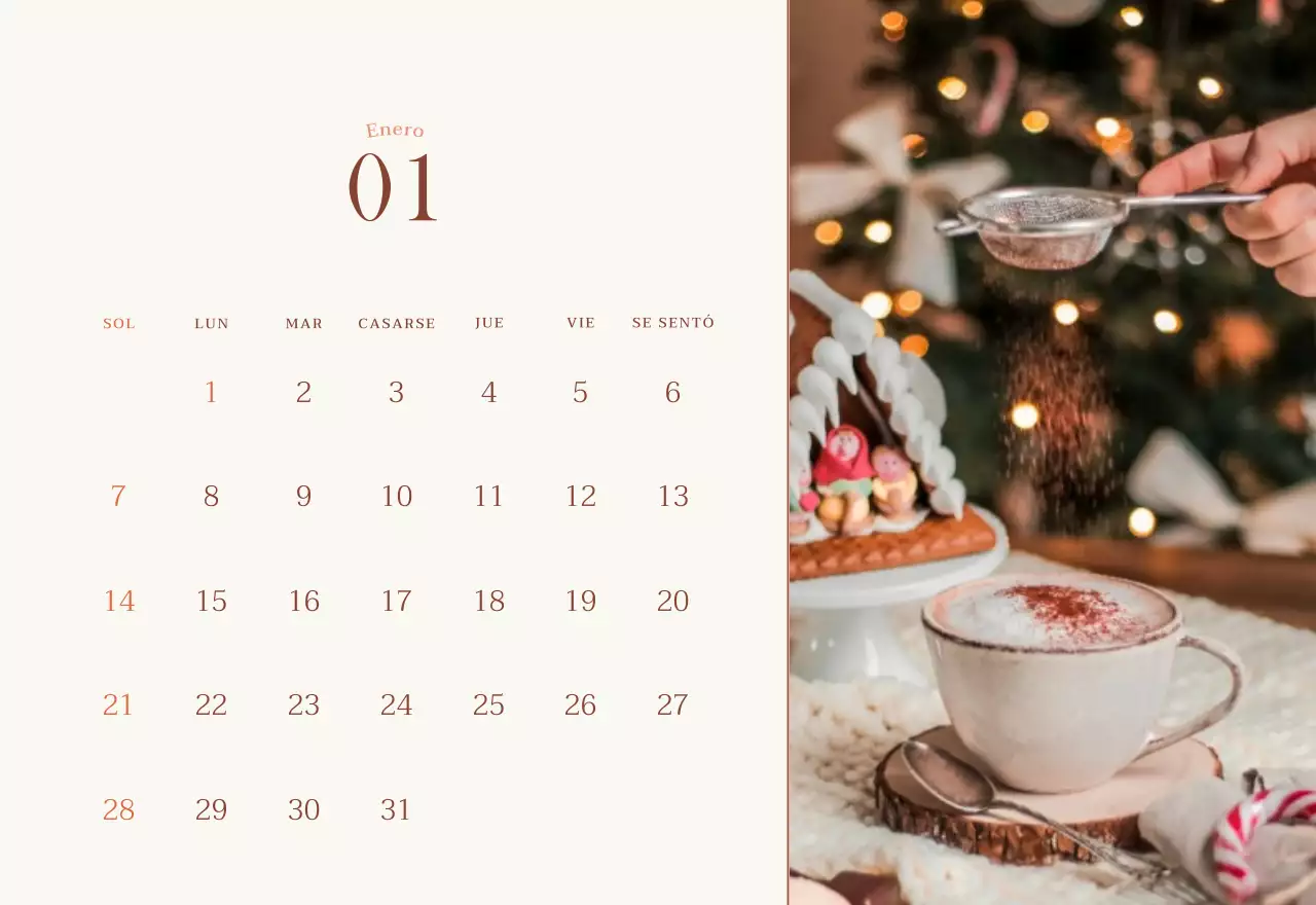 Emocionante diseño fotográfico de café en beige y marrón