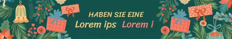 Grün illustrierte Weihnachtsgeschenke