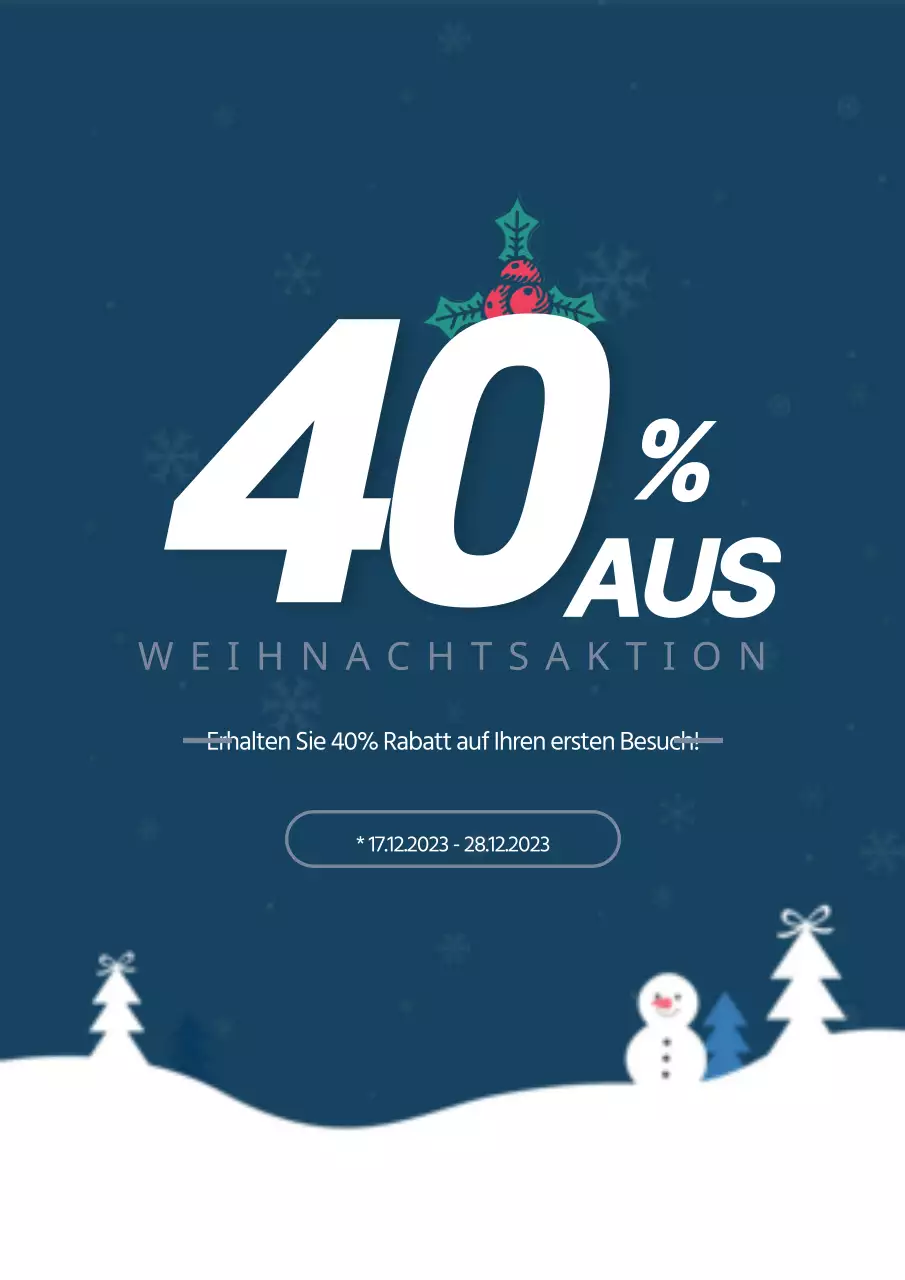 Einfacher Winterschlussverkaufsflyer in Marineblau