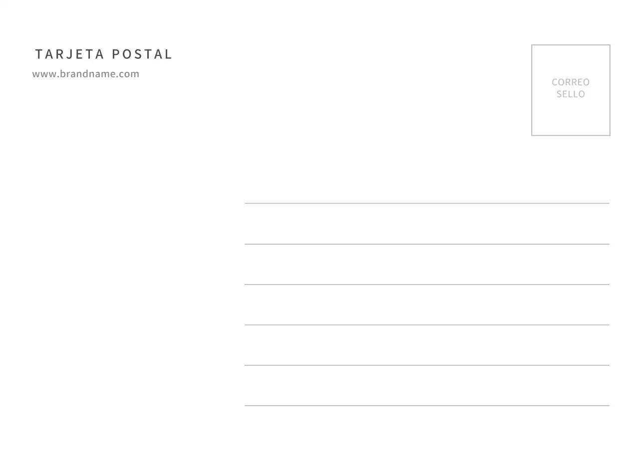 Tarjeta postal con foto sencilla