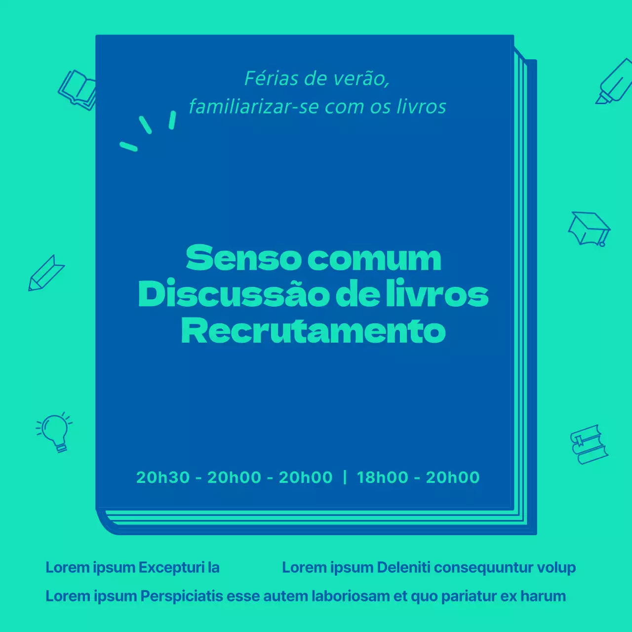 Um simples debate sobre livros azuis e menta