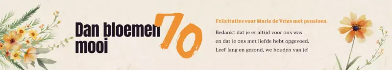 De zeventigste verjaardag van mijn ouders vieren met een kalligrafisch gevoel met gele aquarelbloemen