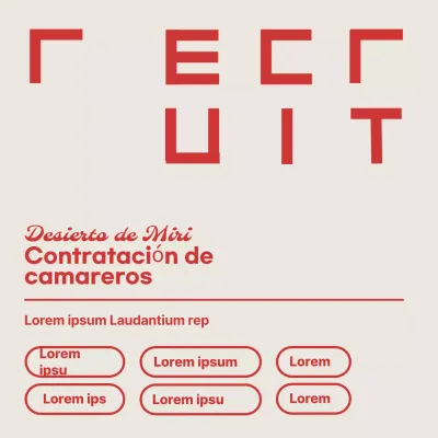 Contratar personal de servicio sencillo en rojo y beige